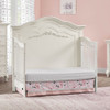 Oxford Baby Bella 2 Piece Set - Convertible Crib and 5 Drawer Chest in Pearl White