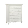 Oxford Baby Bella 2 Piece Set - Convertible Crib and 5 Drawer Chest in Pearl White