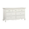 Oxford Baby Bella 2 Piece Nursery Set - Convertible Crib and 7 Drawer Dresser in Pearl White