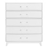 Oxford Baby Holland 2 Piece Nursery Set - Convertible Crib and 5 drawer Chest in White