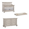 Oxford Baby Lakeville 3 Piece Nursery Set with Crib, Double Dresser & Changer in Stone Wash