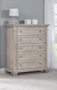 Oxford Baby Lakeville 2 Piece Nursery Set with Crib & 5 Drawer Chest in Stone Wash