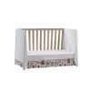 Natart Flexx 2 Piece Nursery Set - Classic Crib and 3 Drawer Dresser in White/ Natural
