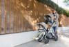 UPPAbaby Vista V2 Stroller - in Sierra (dune knit/silver frame/black leather)