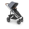 UPPAbaby Cruz V2 Stroller - in Gregory (blue melange/silver frame/saddle leather)