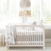 Oilo Dove Woven Cotton Band Crib Skirt