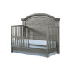 Westwood Foundry 2 Piece Nursery Set - Arched Crib and 5 Drawer Chest in Brushed Pewter