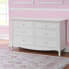 Dolce Babi Alessia 2 Piece Nursery Set - Convertivle Crib and Double Dresser in Bright White
