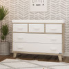 Dadada Boston Collection RTA 5 Drawer Dresser in White and Oak