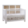 Natart Rustico Moderno ''5-in-1'' Convertible Crib with Wood Panel (w/out rails) in White with Natural Oak