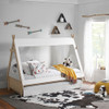 Ti Amo Sierra Teepee Bed + Trundle in White/Natural