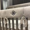 Liz and Roo Flax Linen Blend Crib Rail Cover with Flax Linen Knot Ties (sewn in)