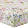 Liz and Roo Blush Watercolor Floral Crib Sheet - Bamboo Viscose