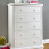 Sorelle Vista Elite Supreme 5 Drawer Dresser in White