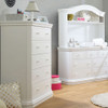 Sorelle Vista Elite Supreme 5 Drawer Dresser in White