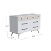 Westwood Rowan 6 Drawer Dresser in Ash Linen