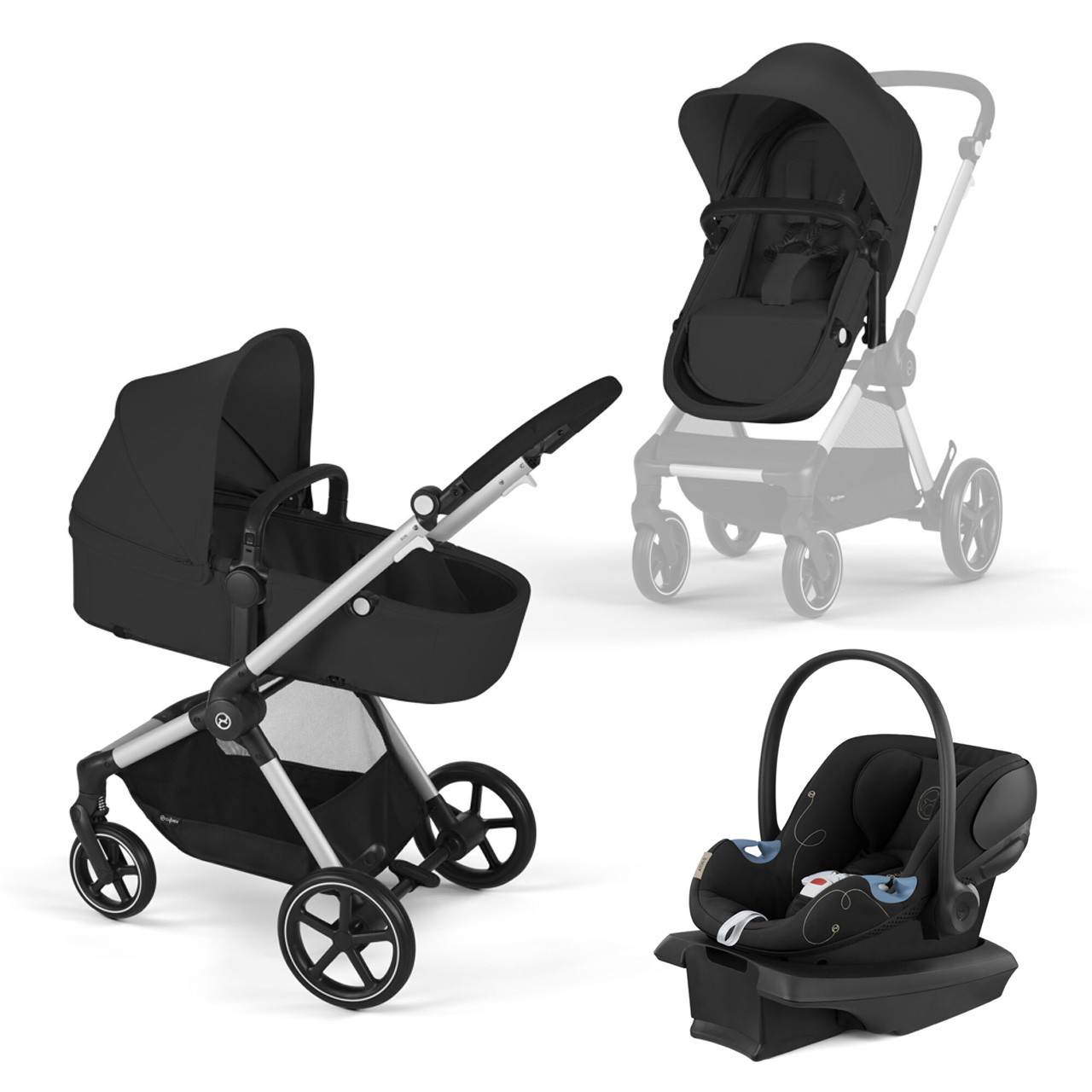 Order the Cybex Eos Lux Stroller - Silver Frame online - Baby Plus