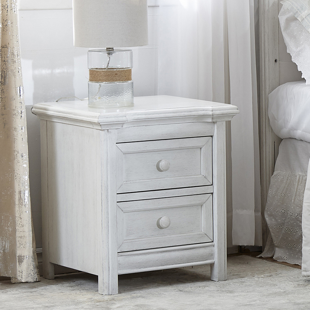 Pali Cristallo Nightstand In Vintage White Bambi Baby Store