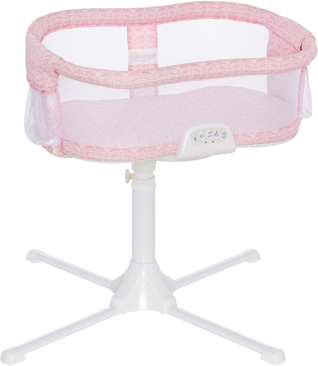 Pink and shop white bassinet