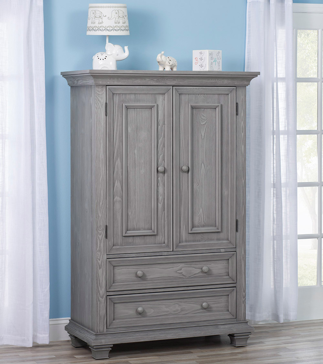 Oxford Baby Westport Collection Armoire In Dusk Gray Bambi Baby Store