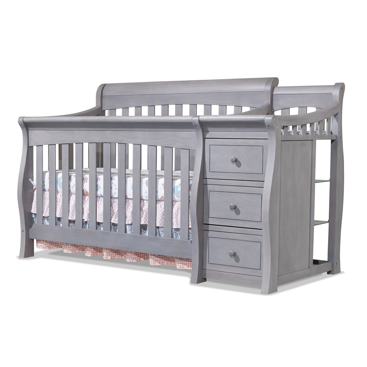 Sorelle princeton elite crib sales & changer weathered gray