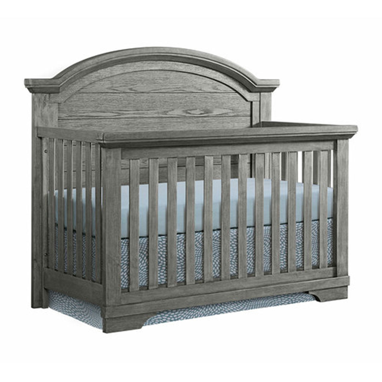 Westwood Foundry Arch Top Convertible Crib in Brushed Pewter