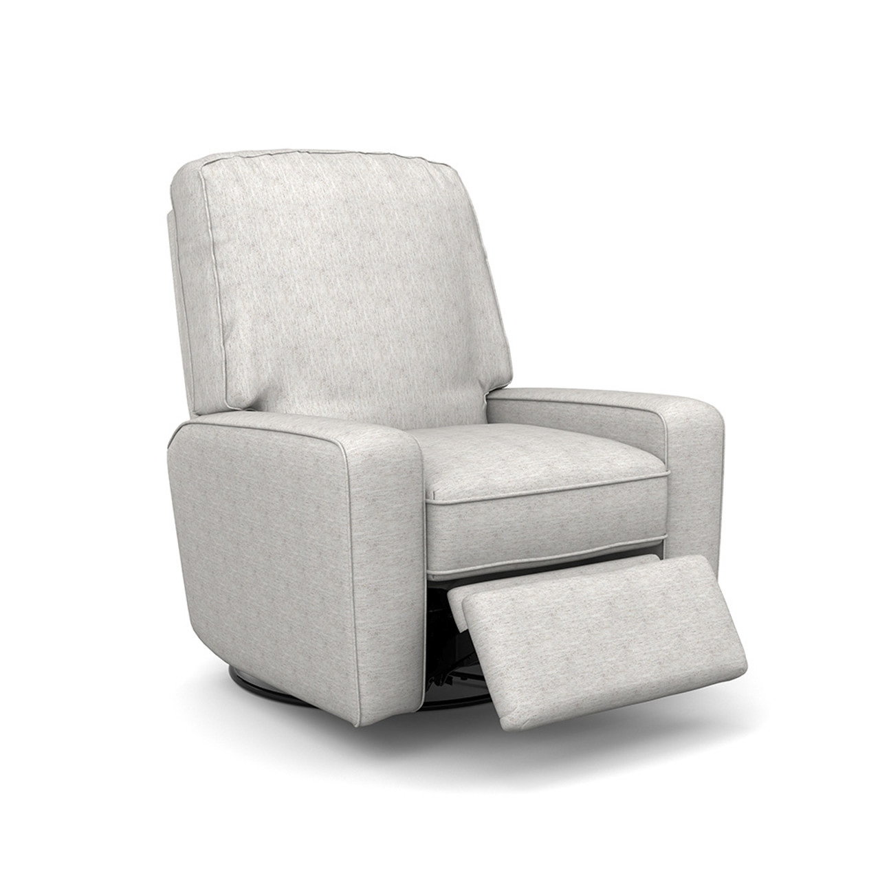 Best Chairs Bilana Swivel Glider Recliner in Linen