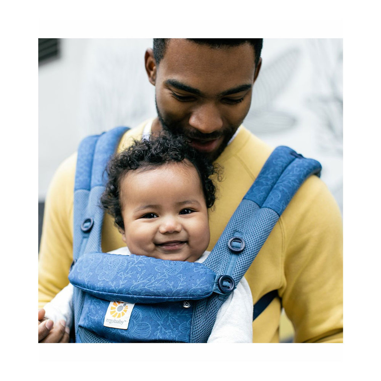 Ergobaby Omni 360 Cool Air Mesh Baby Carrier in Blue Blooms