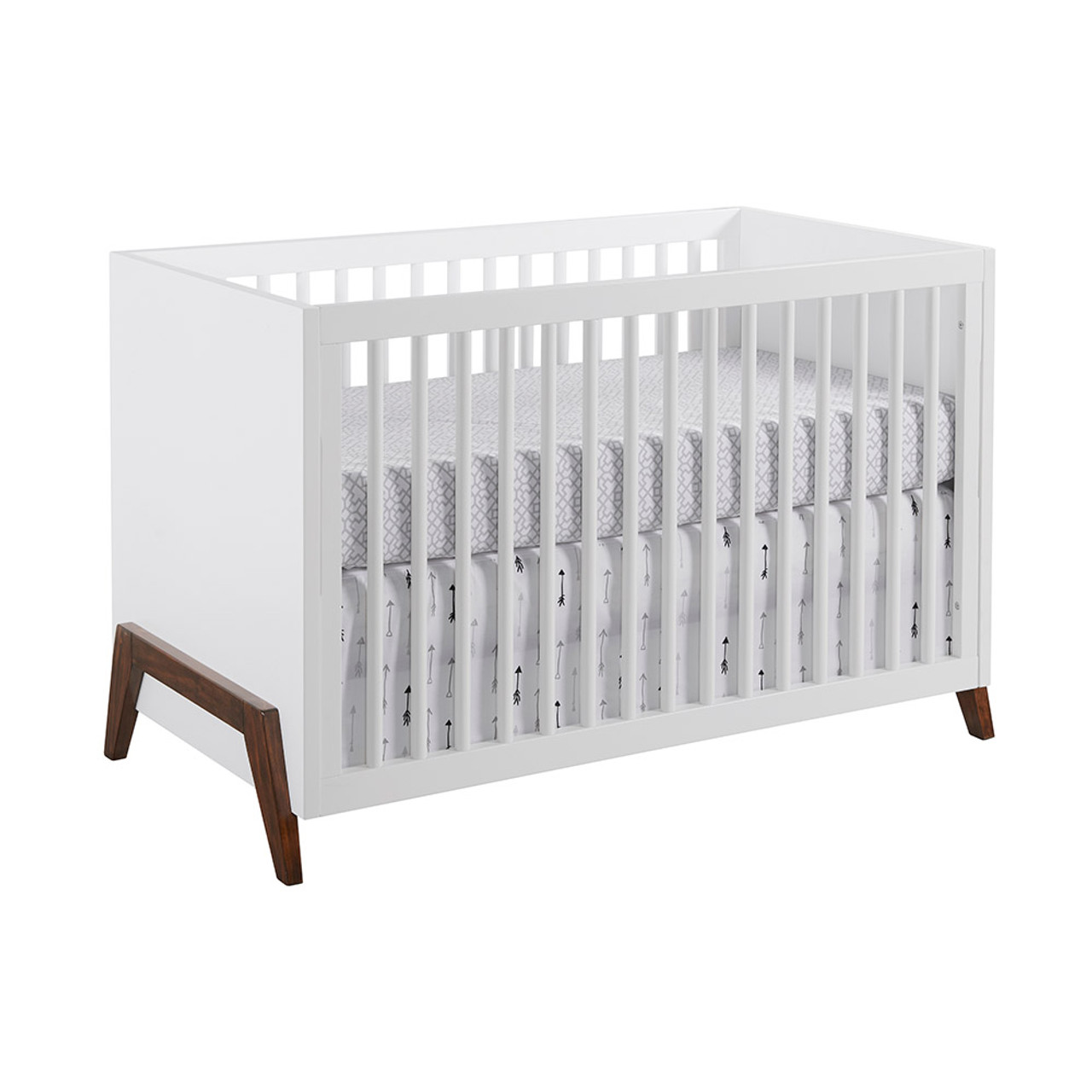 Oxford Baby Mari 3 In 1 Crib White / Brown - Bambi Baby Store