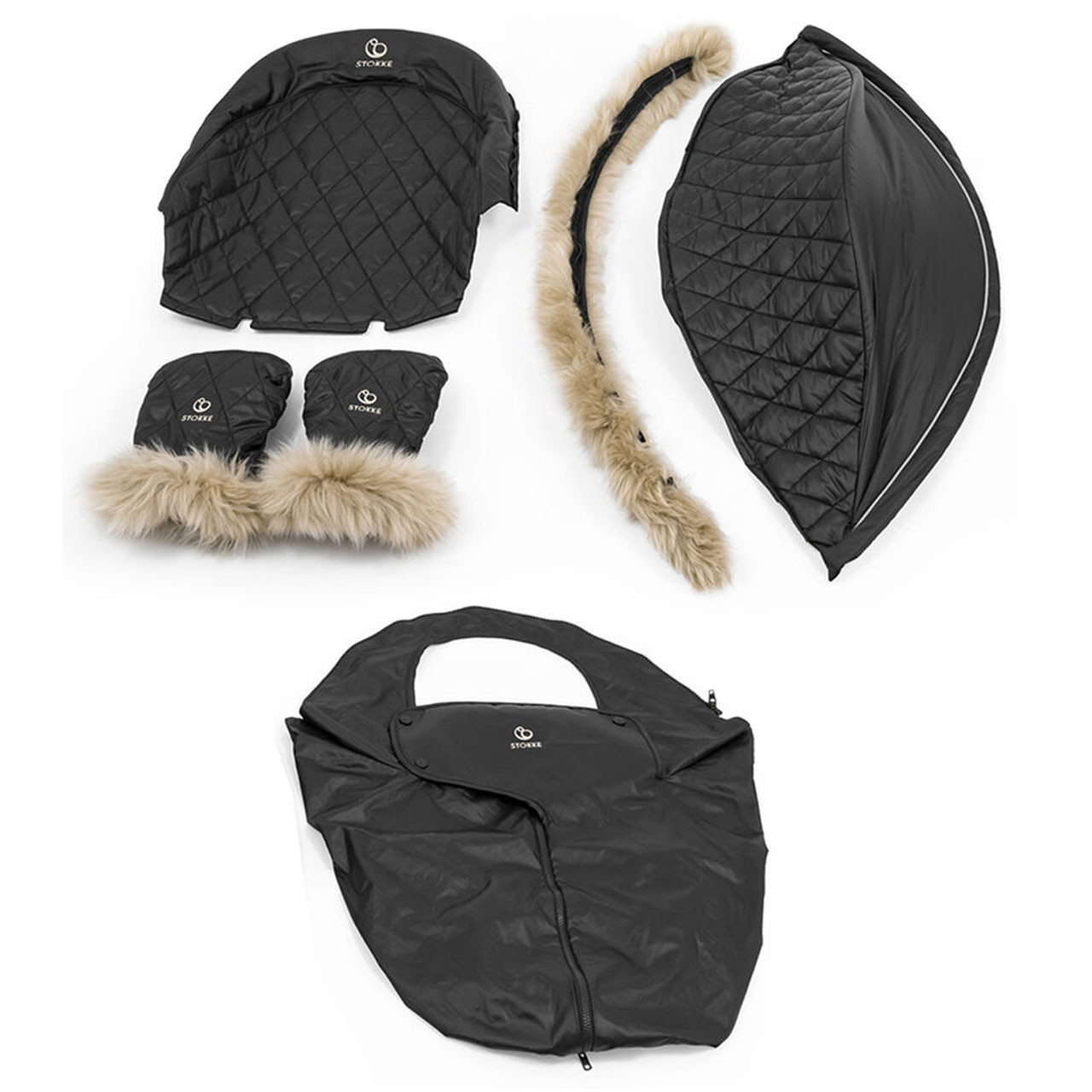  Stokke Xplory X Winter Kit, Onyx Black - Protects Baby from  Cold Weather & Wind - Includes Fleece Mittens for Parents - PFC-Free  Fabrics, Reflective Zipper, Genuine Sheepskin Rims : Clothing