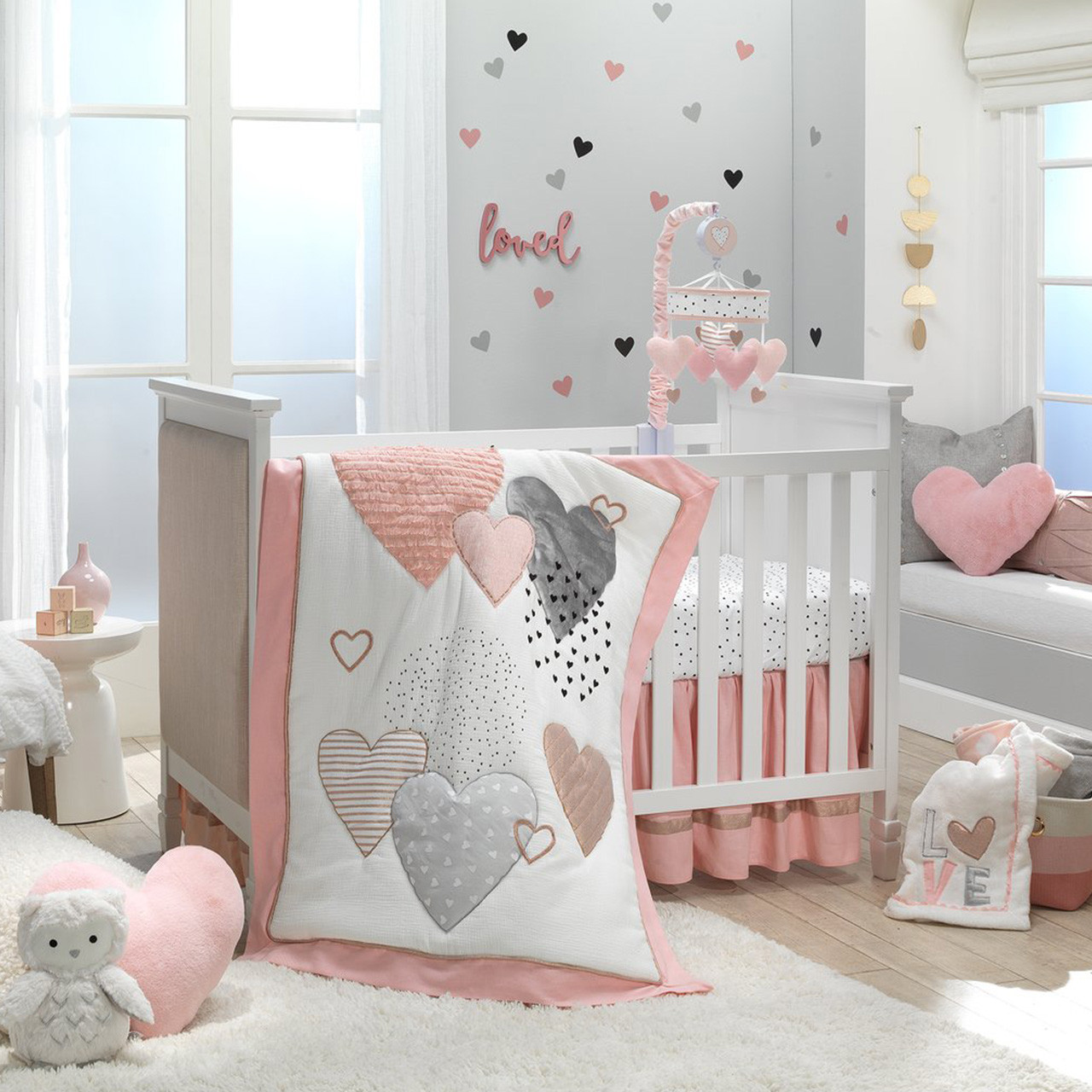 Heart discount crib sheet