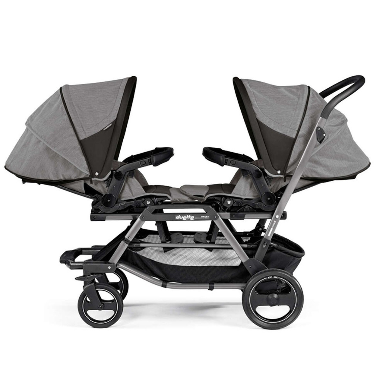 Poussette double duette piroet pop up city grey de Peg perego sur