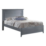 Natart Taylor Double Bed 54" with Low profile footboard & rails in Elephant Grey