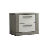 NEST Milano Collection Nightstand in Elephant Grey and White