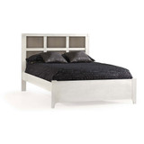 Natart Rustico Moderno Collection Double Bed 54" with Low profile foot board & rails in White and Owl