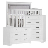 Nest Emerson Collection 3 Piece Nursery Set with Fog Upl. Panel in White