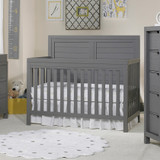 Ti Amo Castello Full Panel Crib in Wire Brush Grey