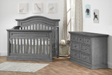 Oxford Baby Glenbrook Collection 2 Piece Nursery Set in Graphite Gray