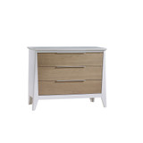 Natart Flexx 3 Drawer Dresser XL in White/ Natural