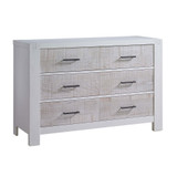 Natart Rustico Moderno Double Dresser in White and White Bark