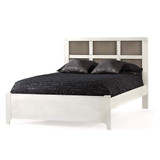 Natart Rustico Moderno Double Bed 54" with Low profile footboard & rails in White and Natural Oak