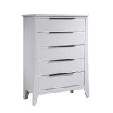 Natart Flexx 5 Drawer Dresser in All White
