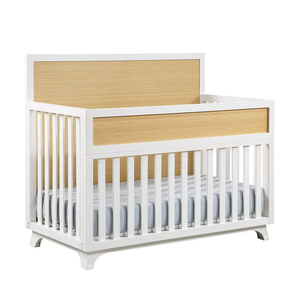 Dolce Babi Kari 2 Piece Nursery Set in Bamboo - Convertible Crib & 5-Drawer Dresser