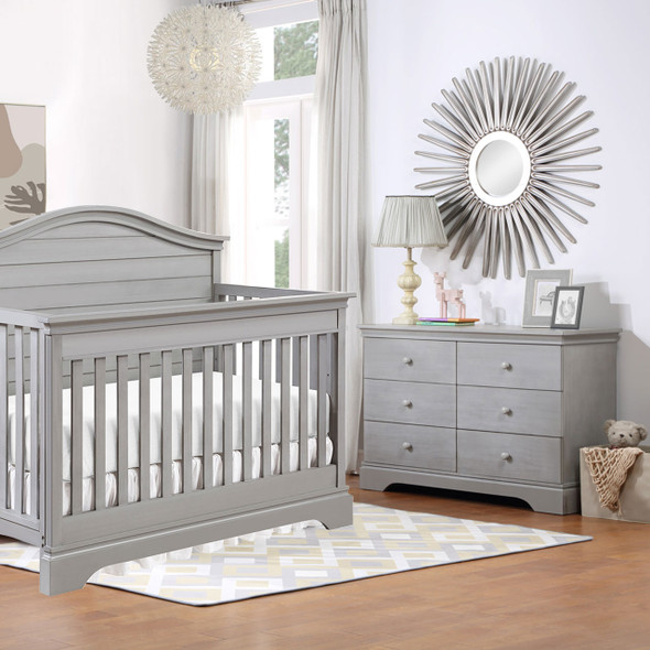 Dolce Babi Benson 2 Piece Nursery Set in Slate - Convertible Crib & Double Dresser