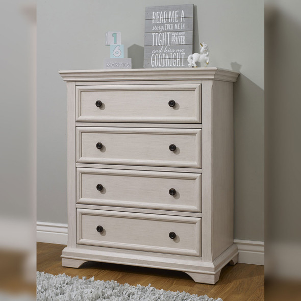 Sorelle Portofino 4 Drawer Chest in Brushed Ivory