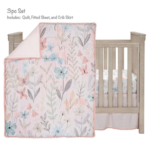 Lambs & Ivy Baby Blooms 3-Piece Bedding Set