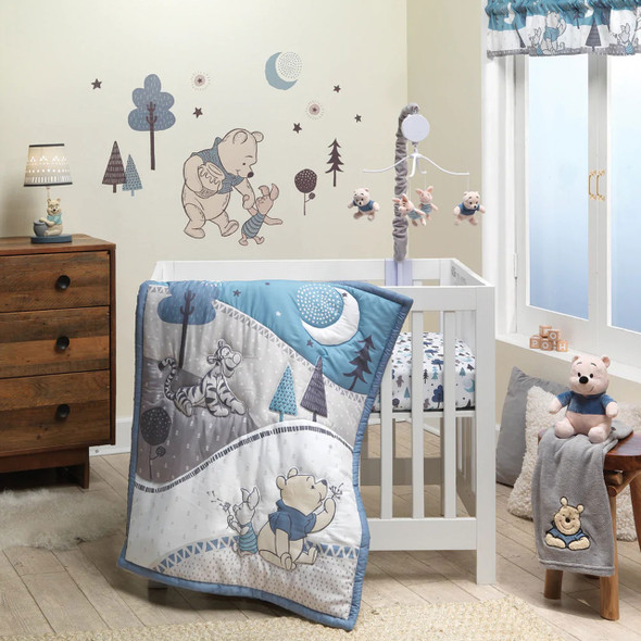 Lambs & Ivy Forever Pooh 3-Piece Mini Crib Bedding Set