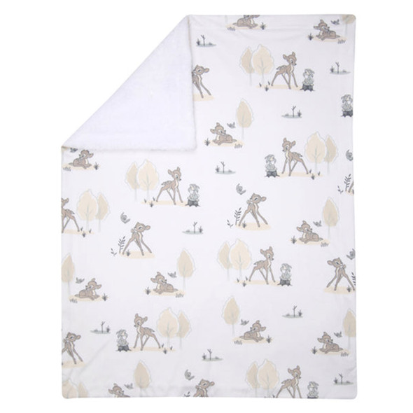 Lambs & Ivy Bambi Minkey/Sherpa Blanket