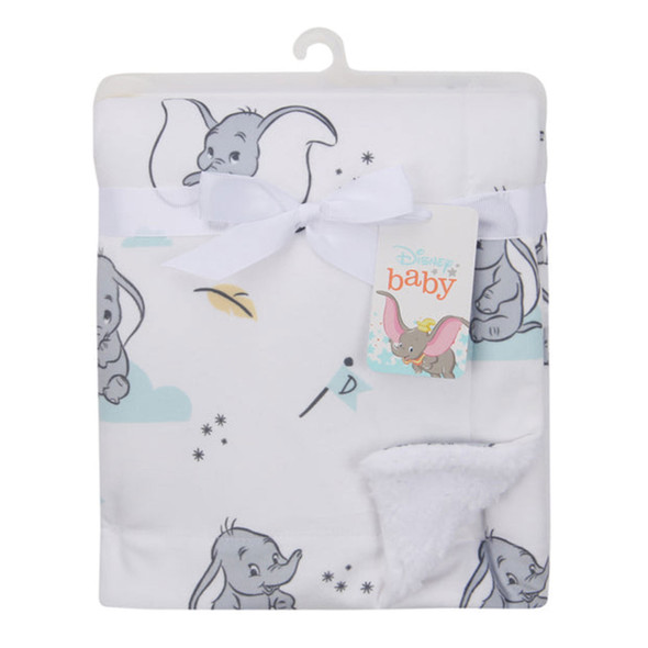 Lambs & Ivy Dumbo Minky/Sherpa Blanket