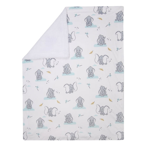 Lambs & Ivy Dumbo Minky/Sherpa Blanket